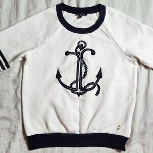 Juicy Couture Anchor Sweatshirt Beyonce & Jay Z at Grammys 2013 Size SX Y2K
